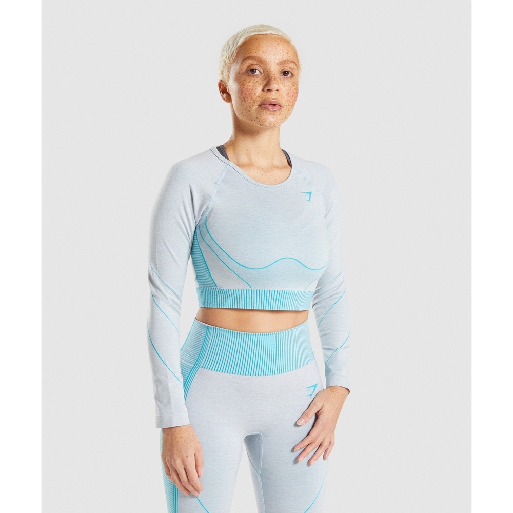 Gymshark Hyper Amplify Long Sleeve Crop Top -‎ Size XL